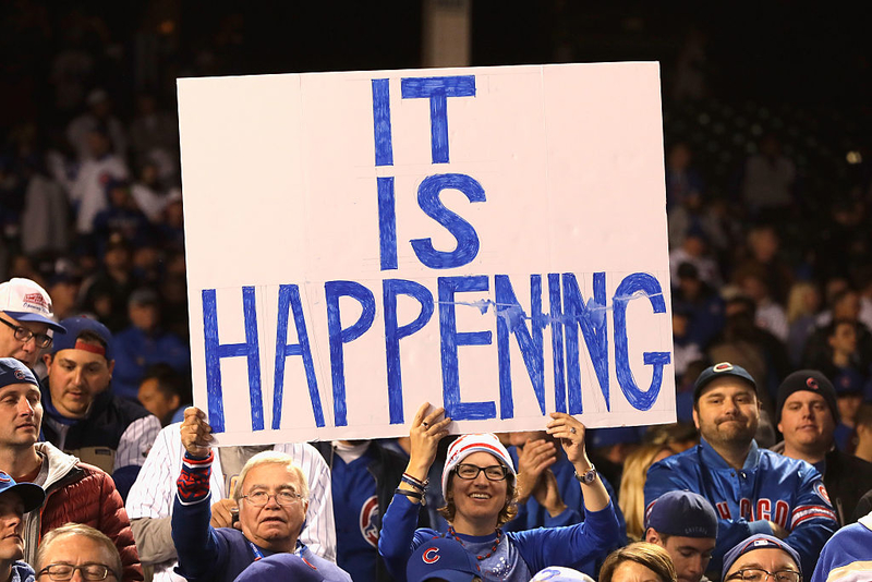 Cubs Celebration | Getty Images Photo by Jamie Squire