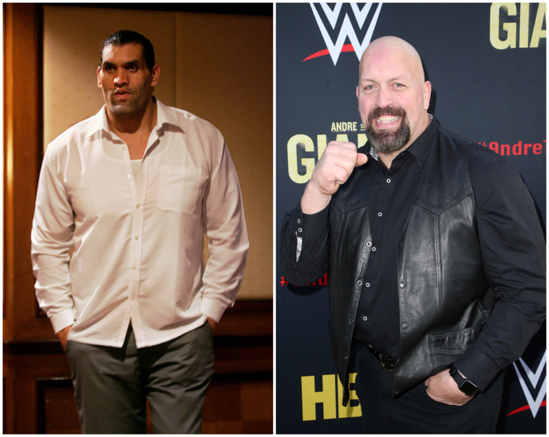 The Great Khali vs. Big Show | Getty Images Photo by Satish Bate/Hindustan Times & Alamy Stock Photo by Faye Sadou/Media Punch Inc/Alamy Live News