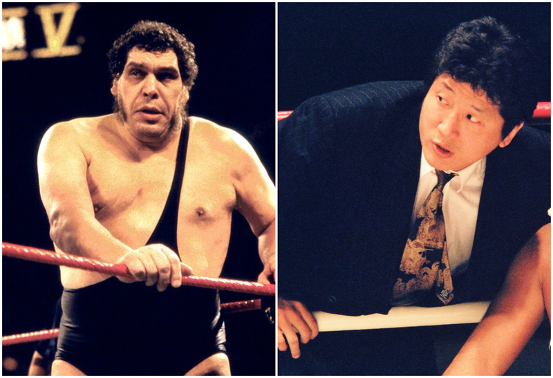Andre the Giant vs. Akira Maeda | Getty Images Photo by Jeffrey Asher & Alamy Stock Photo by Yukio Hiraku/AFLO/Alamy Live News