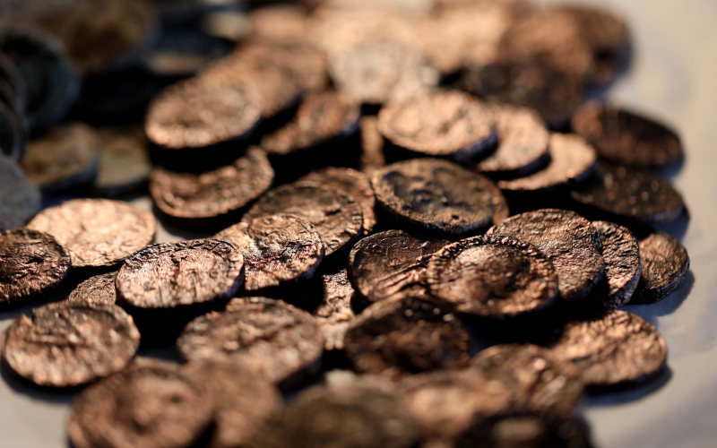 Ancient Coins in the Mediterranean | Getty Images Photo by Gil Cohen Magen/Xinhua 