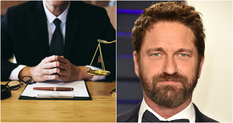 Gerard Butler: Lawyer | Shutterstock & Getty Images Photo by John Shearer