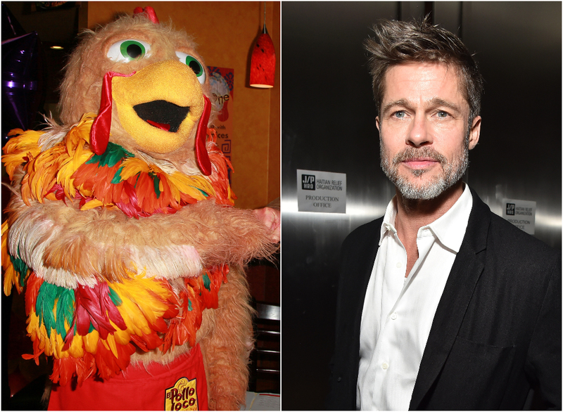 Brad Pitt: El Pollo Loco Chicken Mascot | Getty Images Photo by Photo by David Livingston & Kevin Mazur