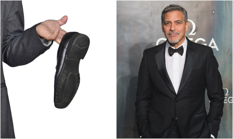 George Clooney: Shoes Salesman | Shutterstock & Getty Images Photo by Jeff Spicer