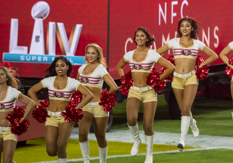 Prohibited from entering the field, 49ers cheerleaders are in for