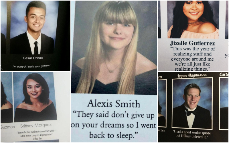 More Hilarious Senior Yearbook Quotes | Twitter/@millan_joseph & Instagram/@brittneyguadalupe & Instagram/@elizabeth0215_ & Instagram/@jizellemaia & Twitter/@Logan_Mags15