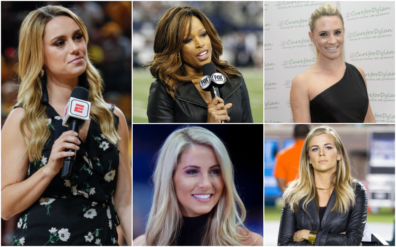 These Sideline Reporters Are Actually at the Center of the Game | Getty Images Photo by Kevin Abele/Icon Sportswire & Ray Carlin/Icon SMI/Corbis/Icon Sportswire & Martin McNeil & Michael Hickey & Logan Stanford/Icon Sportswire