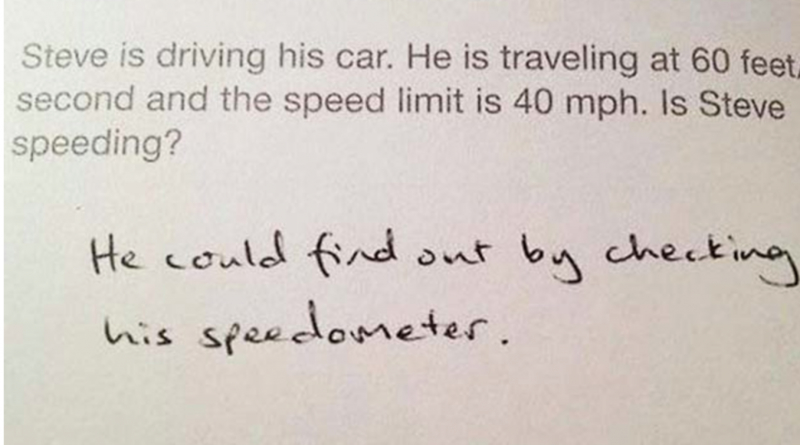 A sense of humor driving test answers