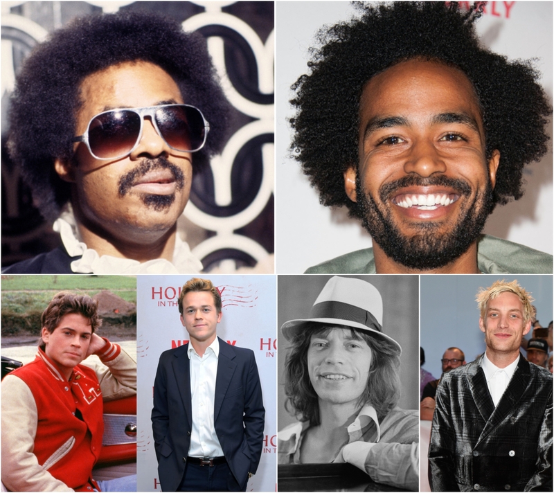 The Apple Doesn’t Fall Far — Celebrities & Their Sons at the Same Age | Getty Images Photo by Reed Saxon/IMAGES & Jennifer Lourie & Alamy Stock Photo by Baltic Industrial Finance/Entertainment Pictures & Getty Images Photo by Charley Gallay & Evening Standard/Hulton Archive & Sonia Recchia