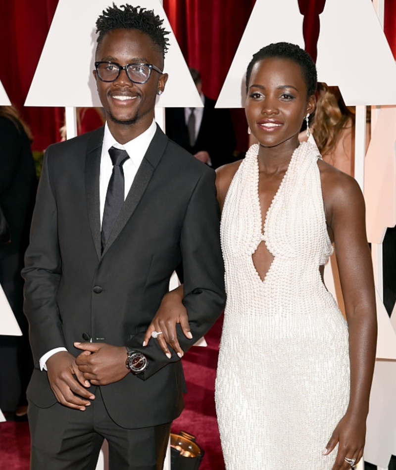 Lupita Nyong'o With Her Brother Peter | Getty Images Photo by Jeff Kravitz