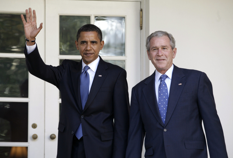 President Obama & President Bush | Getty Images Photo by Gary Fabiano-Pool