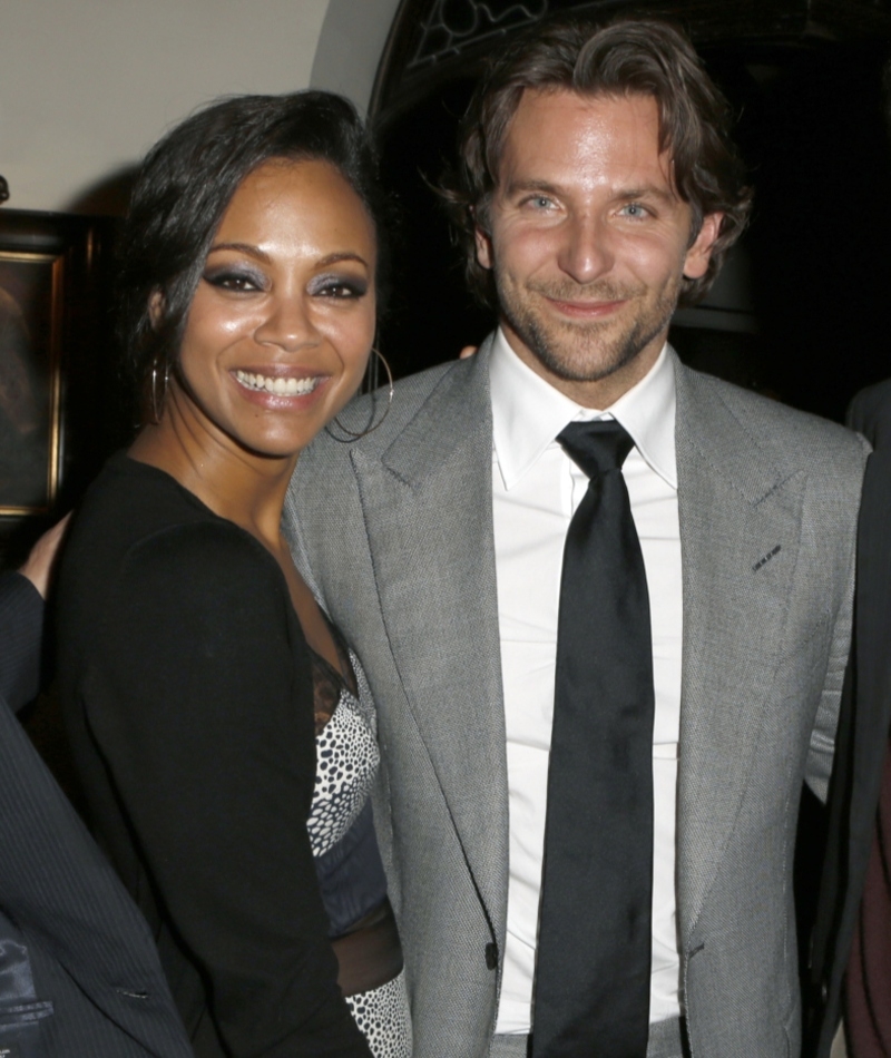 Zoe Saldana and Bradley Cooper | Getty Images/Photo by Jeff Vespa/Getty Images for Weinstein