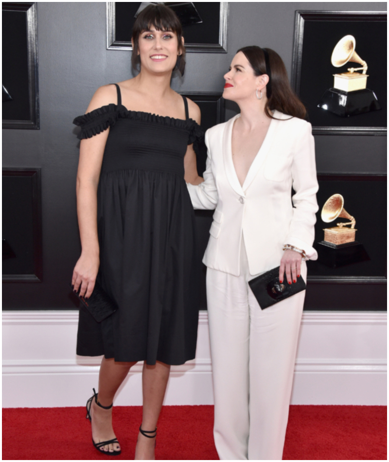 Teddy Geiger y Emily Hampshire  | Getty Images Photo by John Shearer/The Recording Academy