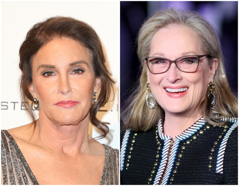 Caitlyn Jenner y Meryl Streep - 1949 | Alamy Stock Photo/Getty Images Photo by Mike Marsland/WireImage