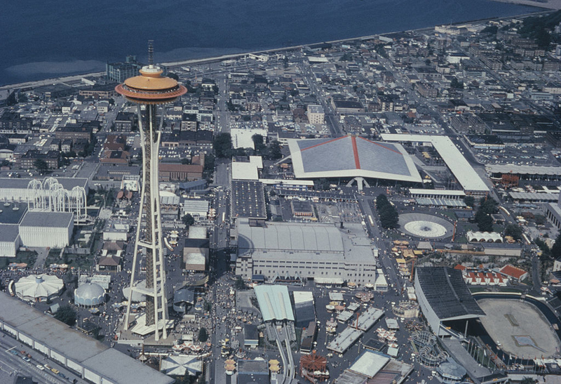 Seattle Space Needle Then | Getty Images Photo by Archive Photos