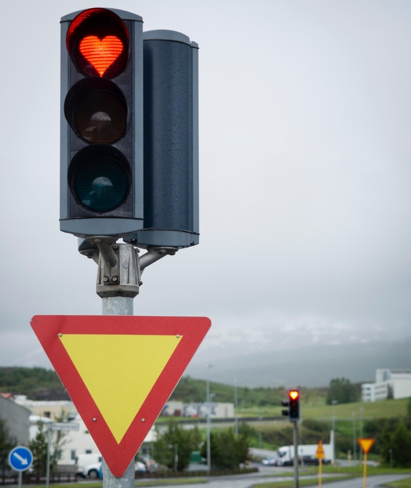 Red Heart Traffic Lights | Alamy Stock Photo by Mint Images Limited