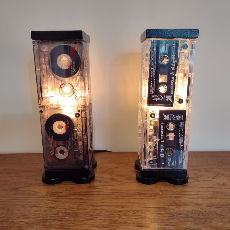 Tiny Retro Table Lamps | Instagram/@awdesignupcycling